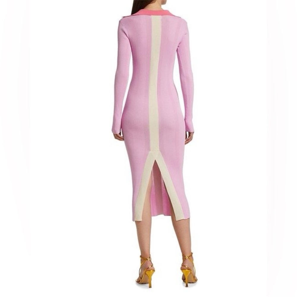 Remain by Birger Christen size 0 lavender and pink color block midi dress - Picture 4 of 8